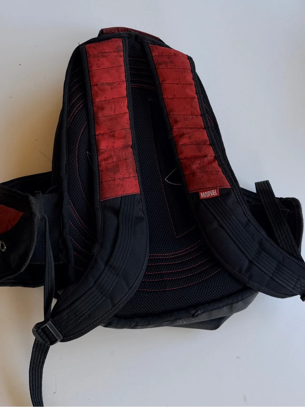 Marvel Deadpool Tactical Backpack FAIR CONDITION Large Bookbag Adjustable Straps
